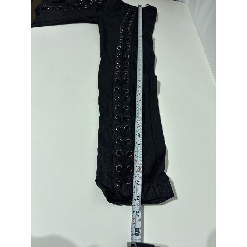 Hot & Delicious Women's Front Tie Up Jeggings Black Size‎ XL Y2K Boho Underwire - Picture 10 of 11